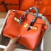 Hermes Birkin 30 Handmade Bag In Orange Epsom Leather Hermes Birkin 30 Handmade Bag In Orange Epsom Leather