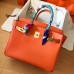 Hermes Birkin 30 Handmade Bag In Orange Epsom Leather Hermes Birkin 30 Handmade Bag In Orange Epsom Leather