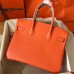 Hermes Birkin 30 Handmade Bag In Orange Epsom Leather Hermes Birkin 30 Handmade Bag In Orange Epsom Leather
