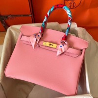 Hermes Birkin 30 Handmade Bag In Pink Epsom Leather Hermes Birkin 30 Handmade Bag In Pink Epsom Leather