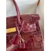 Hermes Birkin 30 Handmade Bag In Bordeaux Crocodile Niloticus Shiny Hermes Birkin 30 Handmade Bag In Bordeaux Crocodile Niloticus Shiny