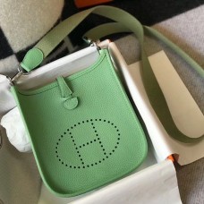 Hermes Evelyne III TPM Bag In Vert Criquet Clemence Leather Hermes Evelyne III TPM Bag In Vert Criquet Clemence Leather